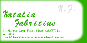 natalia fabritius business card